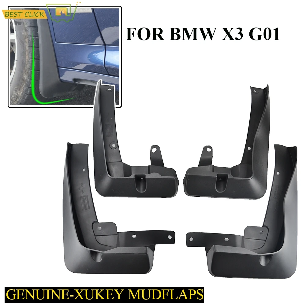 Set Molded Mud Flaps For BMW X3 G01 2018 2019 Mudflaps Splash Guards Mud Flap Mudguards Fender Front Rear 2017 Accessories