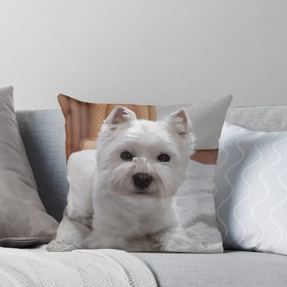 Maevey the Westie رمي وسادة عيد الميلاد المخدة وسادة مخصصة أريكة أغطية الزخرفية وسادة