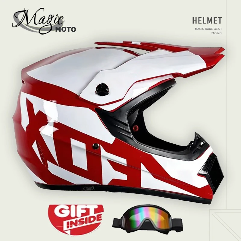 

DOT Certified Youth & Kids Dirt Bike / Karting Safety Helmet + Goggles - Rugged Protection
