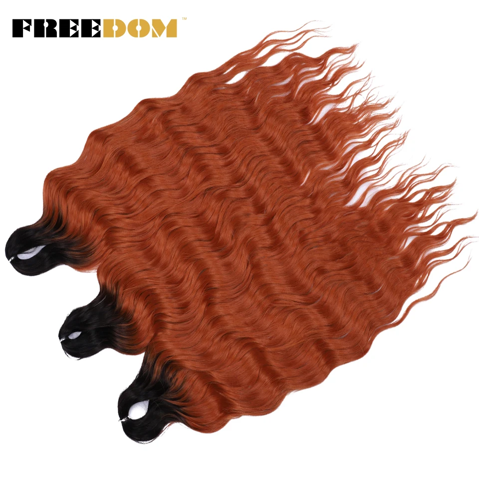 ANNA Hair Synthetische Tiefwellen-Flechthaarverlängerungen 24 Zoll Wasserwellen-Häkelzöpfe Ombre Blond Haar LENA – Detail 14