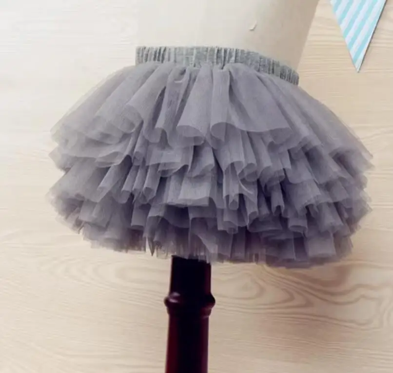 Kleine Meisjes Tutu Rokken Zwart Pluizige Peuter Tule Prinses Baljurk Pettiskirt Ballet Dans Kids Party/verjaardag Rok 1-7T