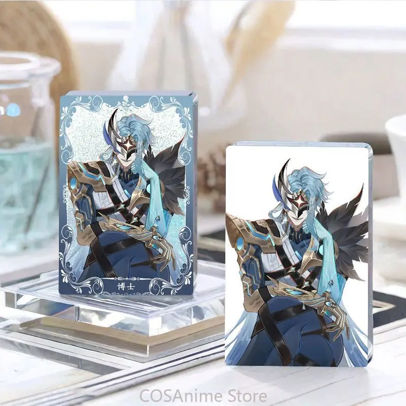 

Genshin Impact Dottore Anime Game Cosplay Flowing Sand Mahjong Badge Acrylic Brick Ornaments Desk Model Fans Xmas Gift