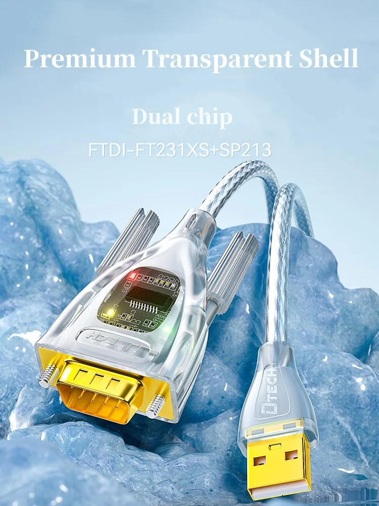 Stecker DB9 Pin mit FTDI FT231 Chipsatz USB a 2.0 zu RS232 Seriell Konverter Adapterkabel 2M