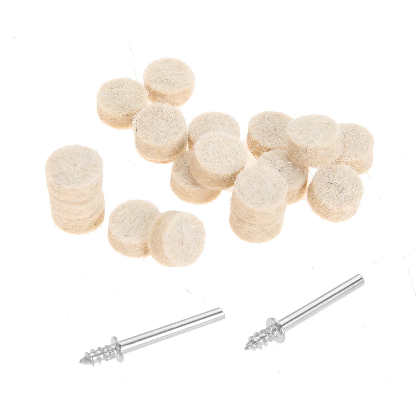 DRELD 100 Chiếc 13Mm Len Nỉ Đánh Bóng Buffing Pad 2Pc 3.2Mm Mandrels Phù Hợp Với Đánh Bóng Dremel Bánh Xe xay ĐỆM PHỒNG Dụng Cụ Xoay