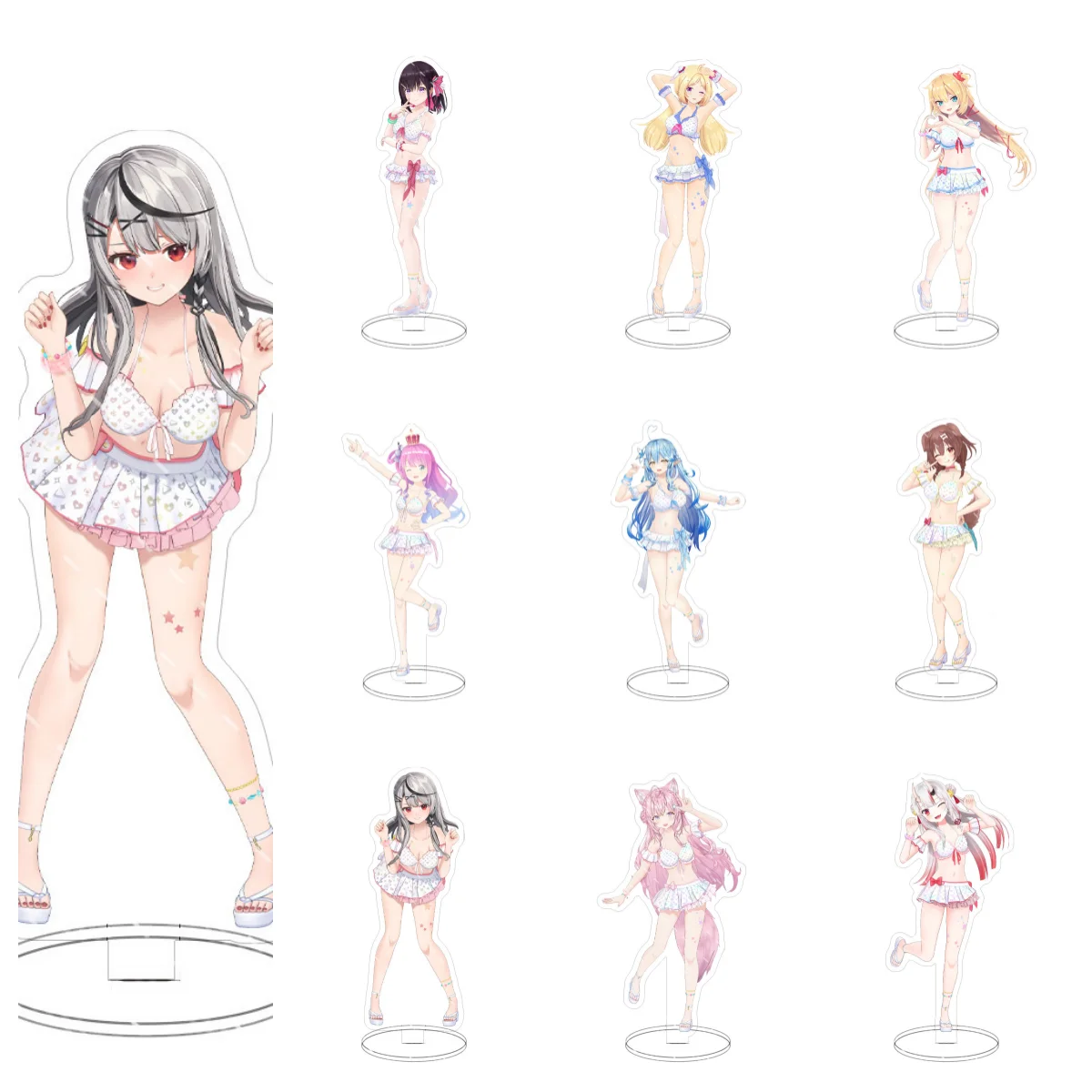

Hot Anime Swimsuit version Hololive Acrylic Anime Figure Stand Model Desk Decor For Fans Friend Gift