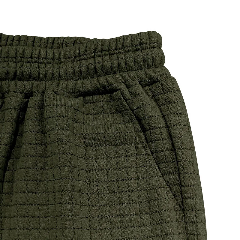 Four Seasons Running Short for Men Casual Jogging Short Pants Wave Pattern สีเขียวสีเทา Drawstring Man Sports Shorts