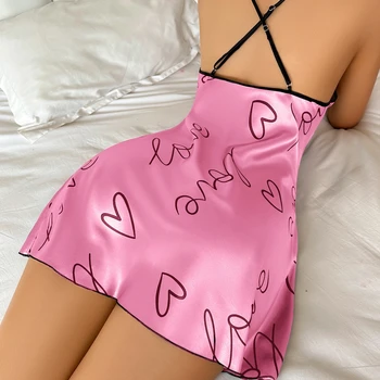 Femmes été Sexy pyjamas fronde chemise de nuit dos ouvert cr...