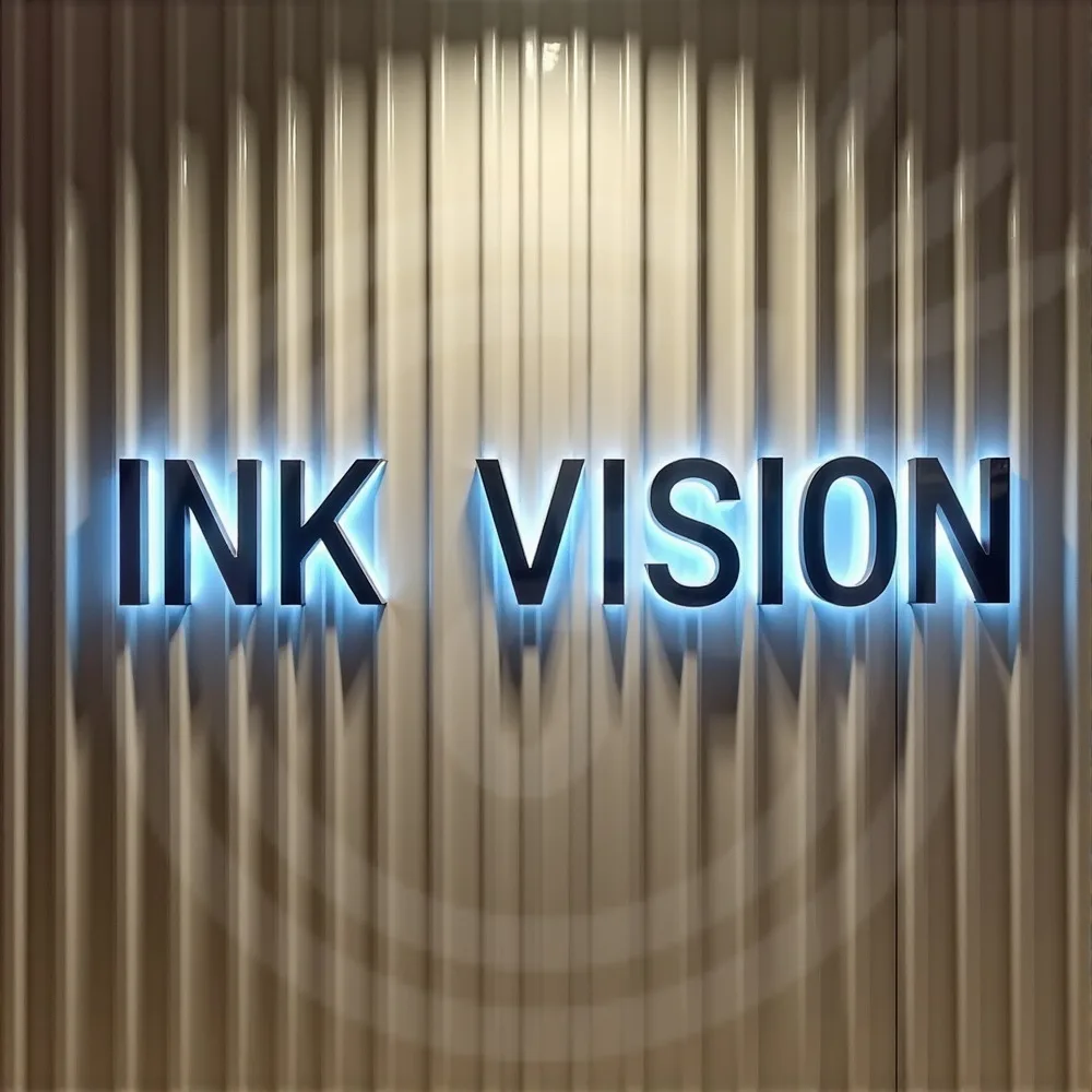 맞춤형 LED 백라이트 글자 간판 (3D 금속 매장 전면 비즈니스 야외 방수 조명 광고 간판)