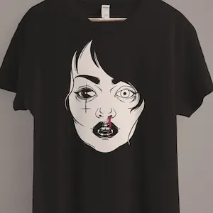 Vampire Fangs TShirtGothic ClothingGoth ShirtGraphic TeeHorror Shirt