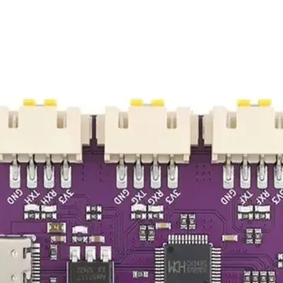 To 8 Channel For Ttl Serial Converter CH348 Chip 6Mbps Interface Purple PCB Board For Multi Device Communication Control