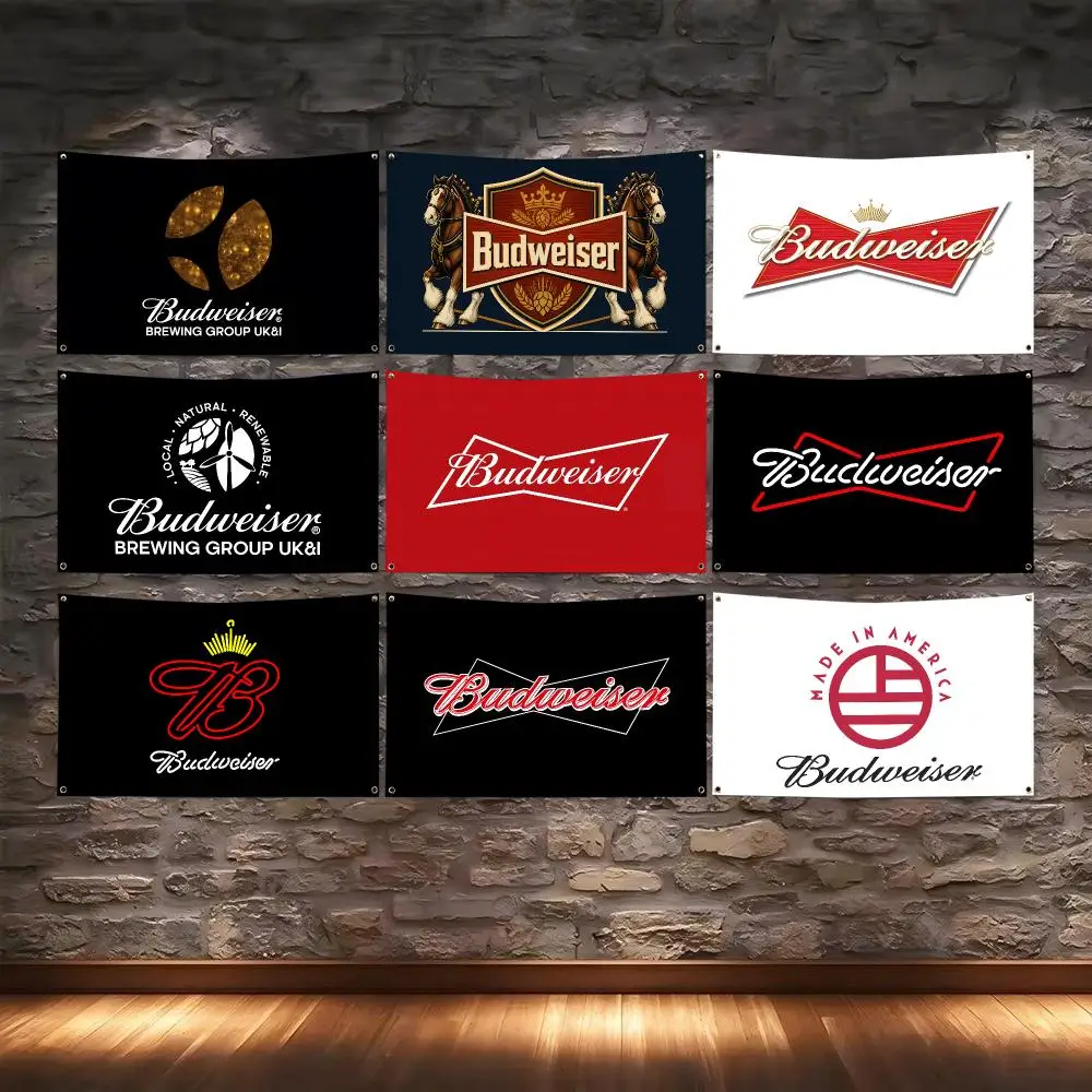 Vintage Brand B-Budweiser Flags Camping Outdoor Garden room Bedroom Decor Party Backdrops Wall Art Flags
