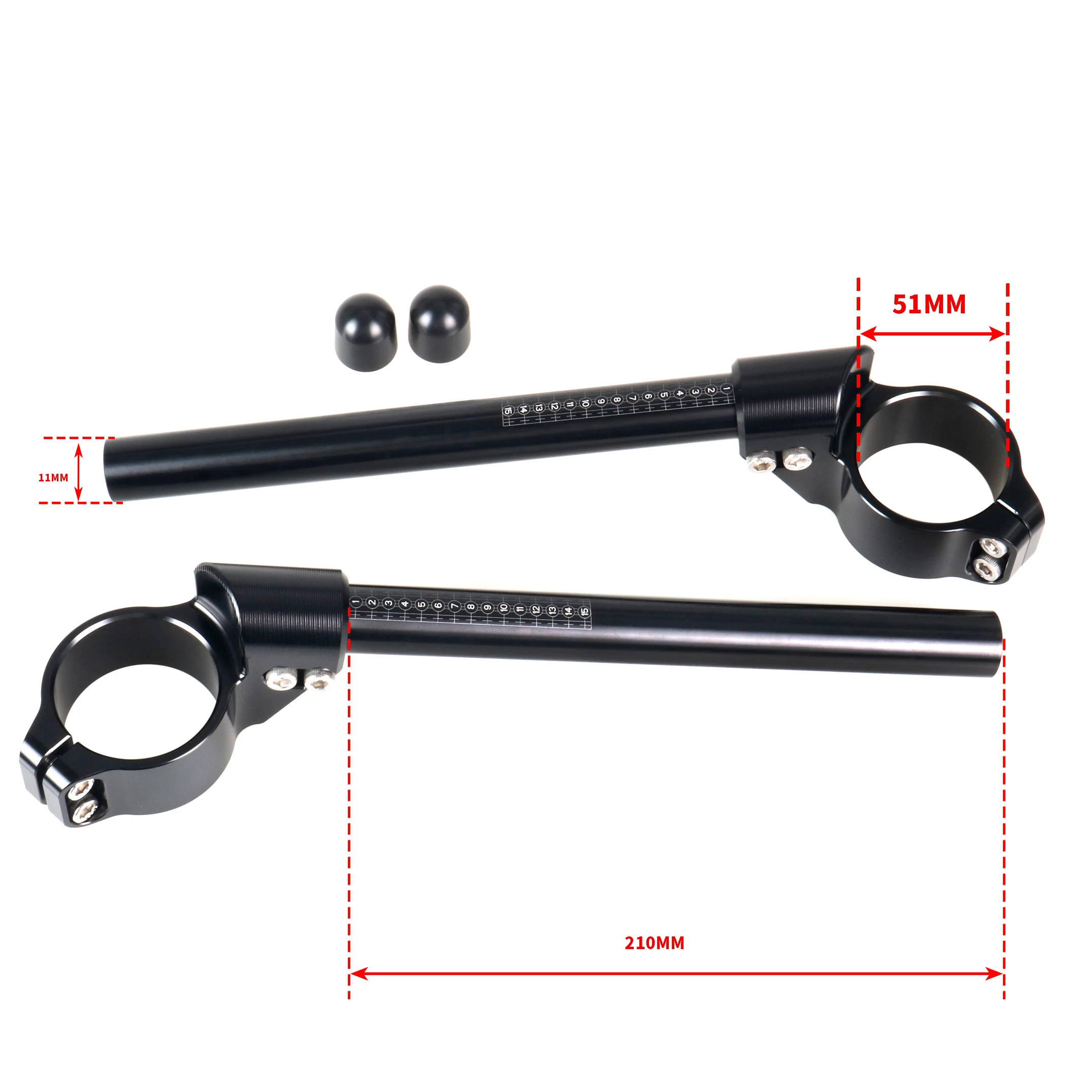 51MM CNC Aluminum Motorcycle Handlebar Clip-Ons Fork Handle Bars Clip ons For Aprilia RS660 RSV4 RSVR