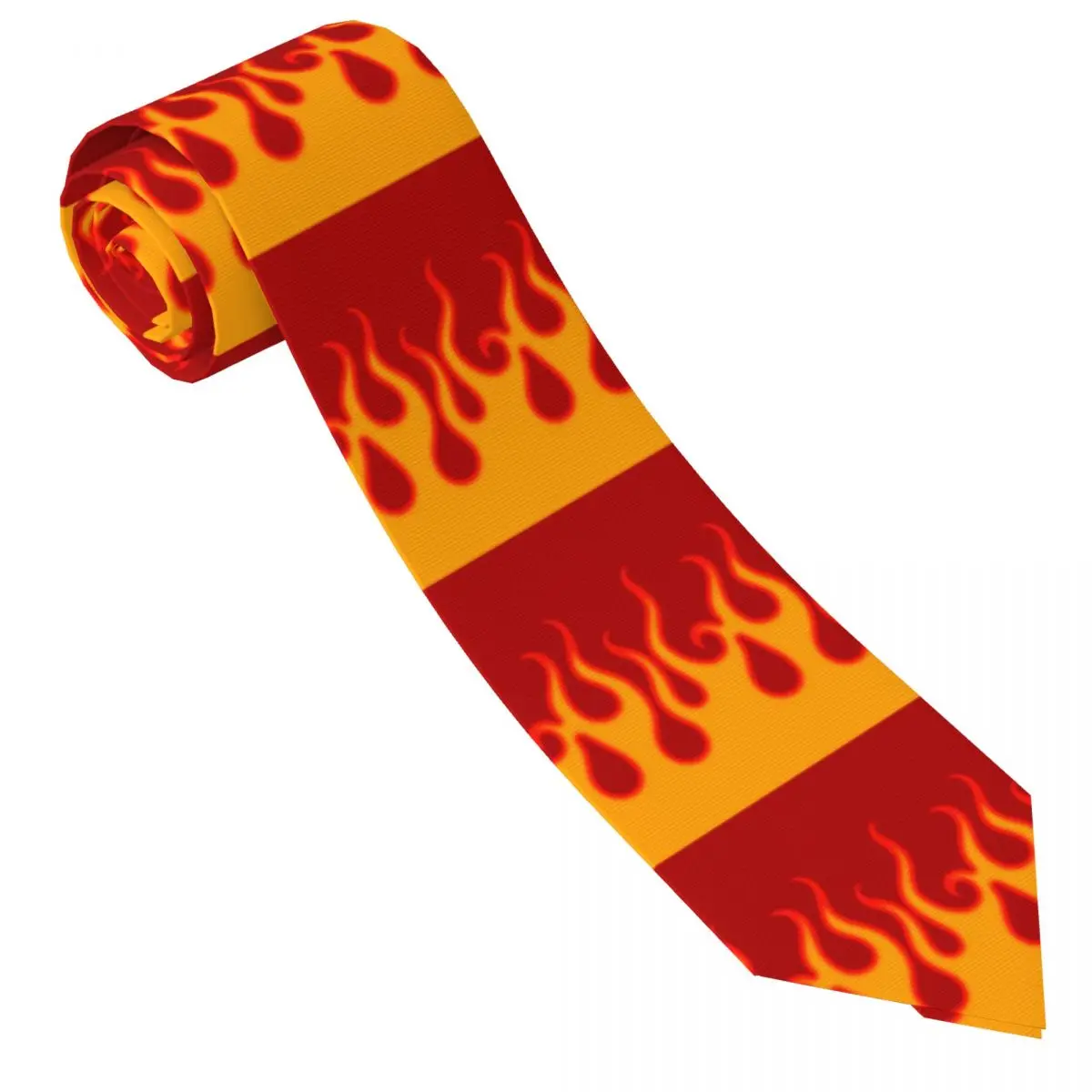 Custom Red Hot Fire Racing Flames Necktie Men Mens Suit Tie For Thanksgiving Day