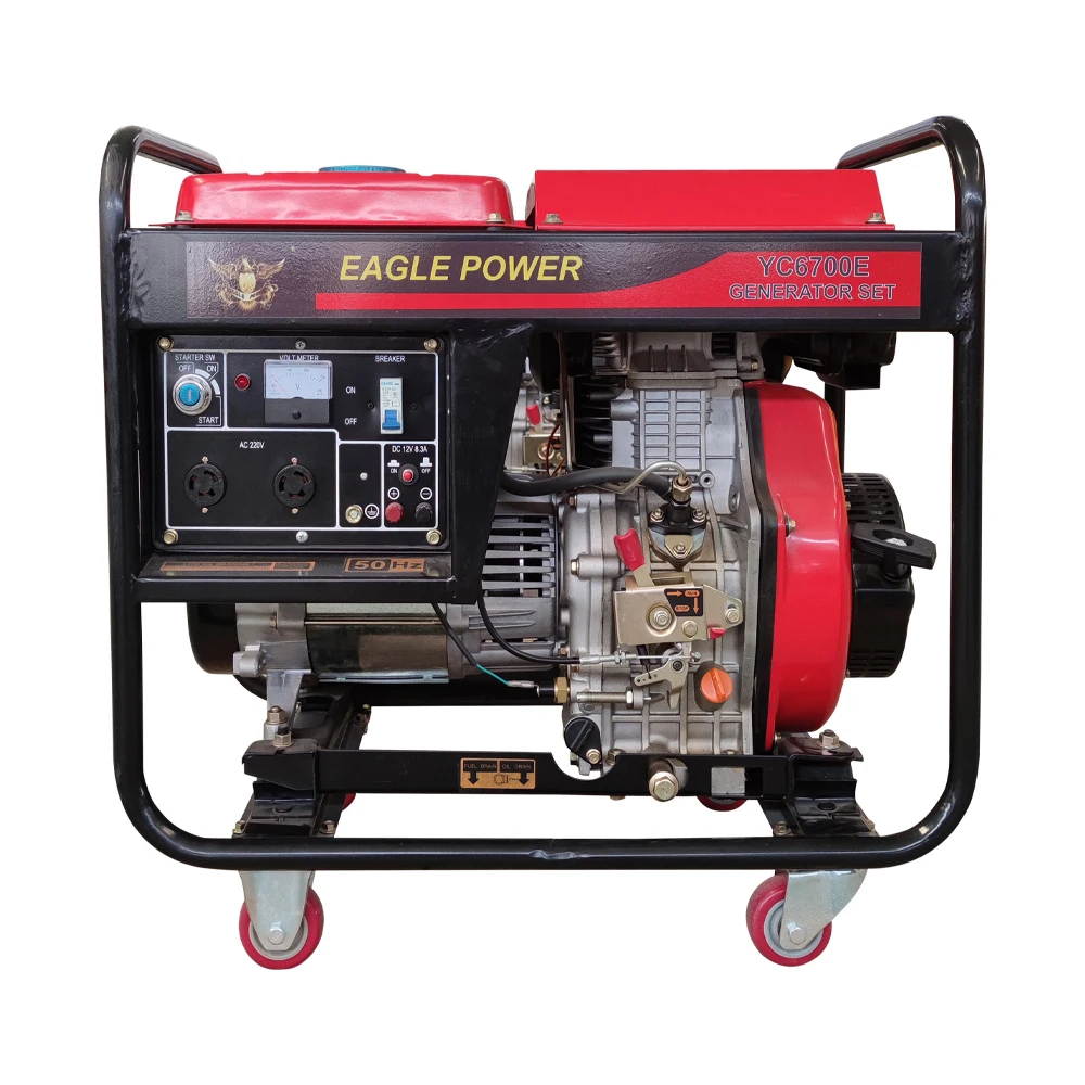 EAGLE POWER 5KW/6KW/7KW/8KW Portable  & Welding Generator 4Stroke Silent Type with Open Frame 3600rpm Speed