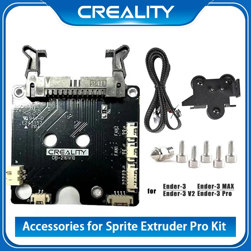 CREALITY-Kit de piezas de extrusora Pro oficial Sprite, placa de montaje de riel de soporte de Cable, tablero de ruptura de PCBA Sprite para serie de Ender-3