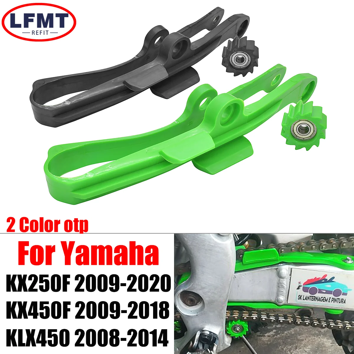 

Motorcycle Chain Slider Guide Swingarm Roller For KAWASAKI KX250F KX450F KX 250F 450F KLX450 KLX 450 CC 2008-2017 2018 2019 2020