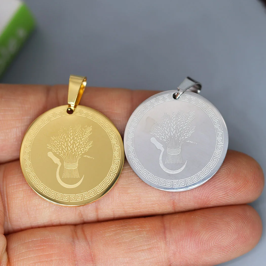 2Pcs/lot Goddess Demeter Pendant Charm For Necklace Bracelets Jewelry Crafts Making Findings Handmade Stainless Steel Charm