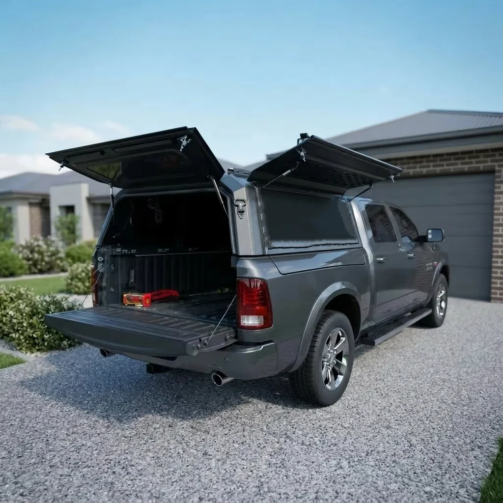 Premium Aluminum Hardtop Pickup Canopy with Side Windows for Toyotas Hilux Off Road Truck