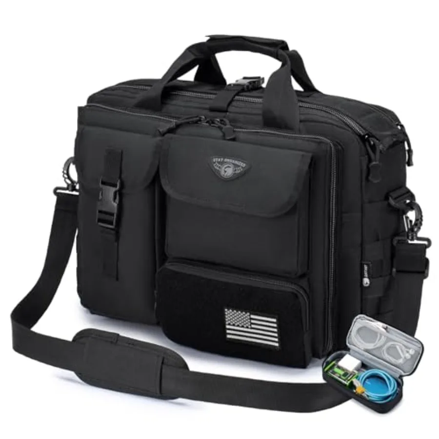 

Stypos Tactical Messenger Bag, 14inch/15.6inch/17.3inch Briefcase for Man Military Laptop Bag, Flight Work Bags for Pilots