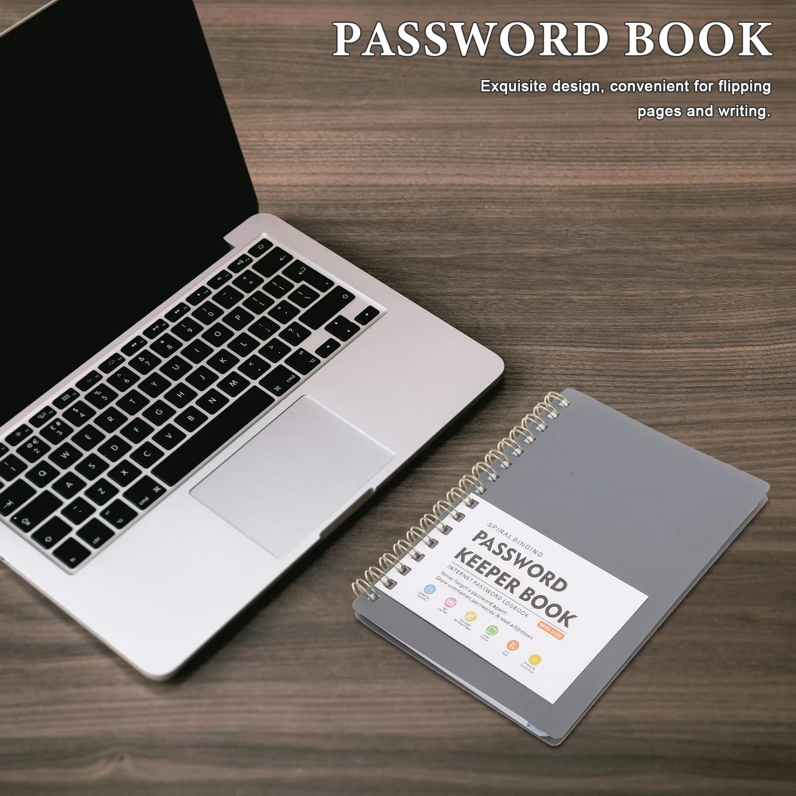 Compact A6 Password Book with Alphabetical Labels Multi Function Password Notepad for Websites Addresses Secure Login Records