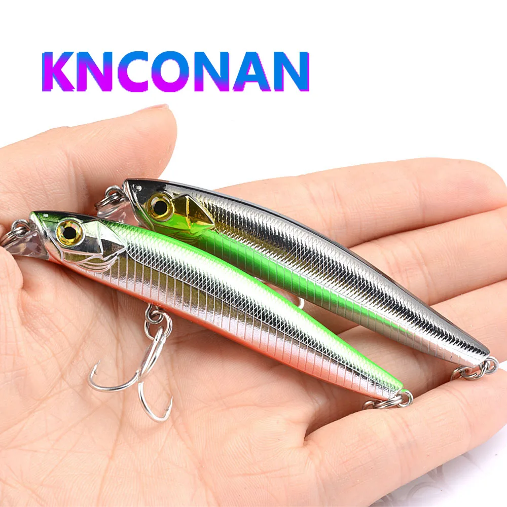 

75mm 10g Sinking Minnow Fishing Lures Saltwater Artificial Hard Bait Pesca Wobbler for Bass Jerkbait Swimbait Accessories