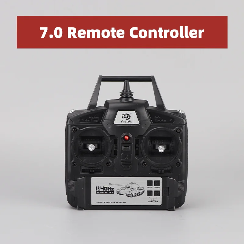 HENG LONG Tank Accessory 2.4GHz 7.0 Remote Controls 7.0 Transmitter Main Board Receiver with M1A2/T90/Tiger 1/Leopard 2 Sound