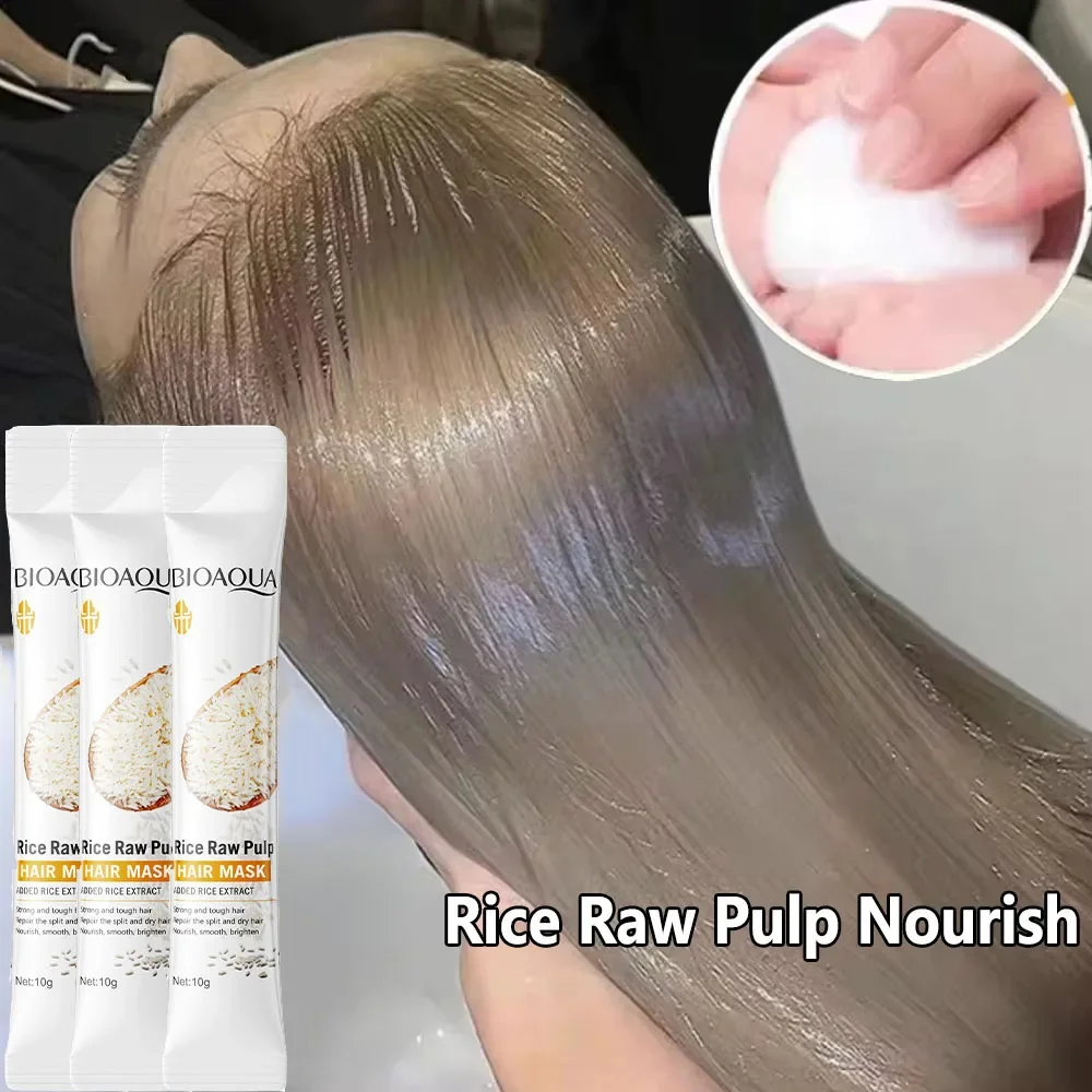 

Magical Keratin Hair Mask Fast Repair Damaged Frizzy Hair 5 Seconds Smoothing Soft Shiny Rice Moisturizing Nourishing Hair Care