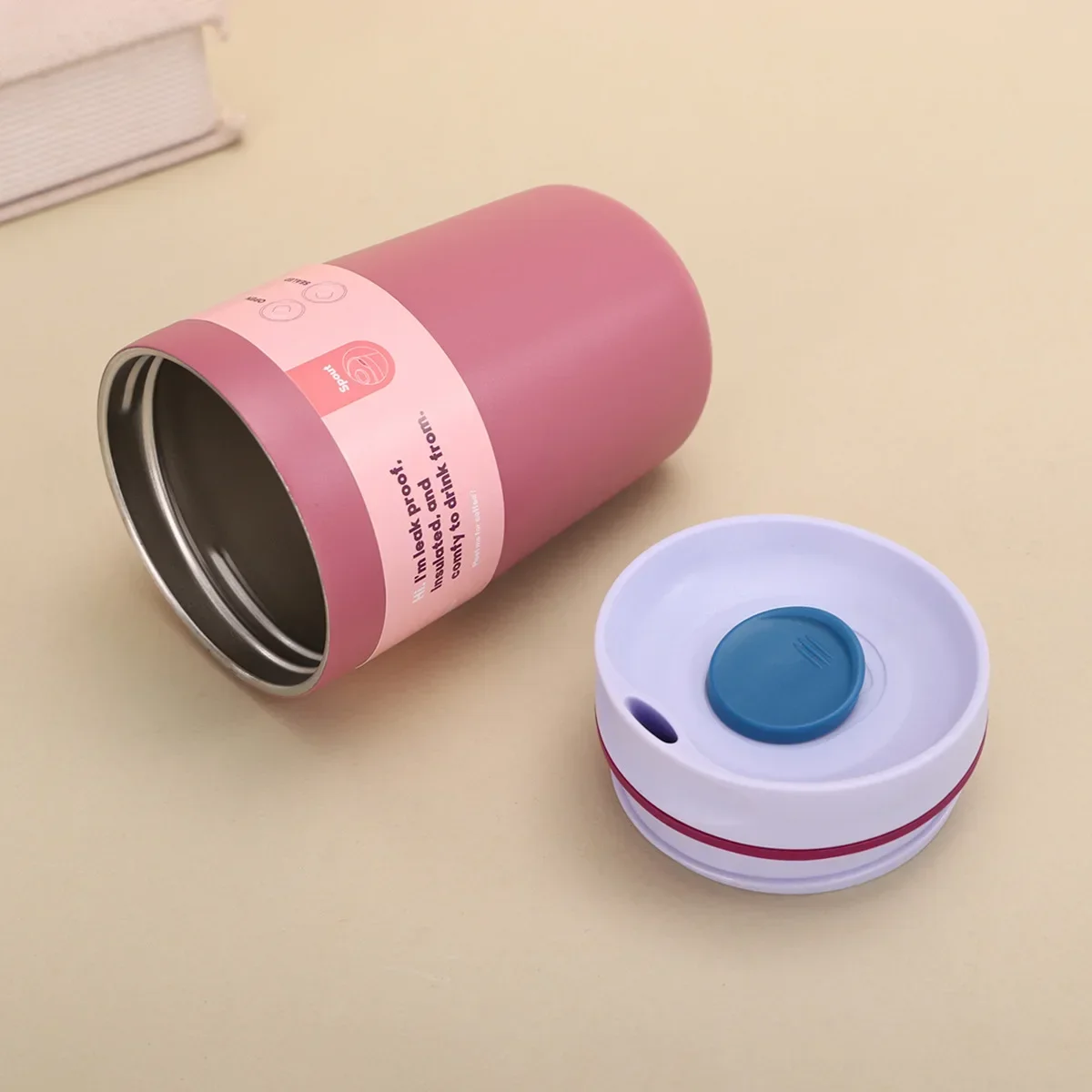 كوب قهوة 12/20 أونصة ترمس من الفولاذ المقاوم للصدأ كوب مفرغ بطبقة مزدوجة للمنزل والمكتب كوب ماء محمول #3