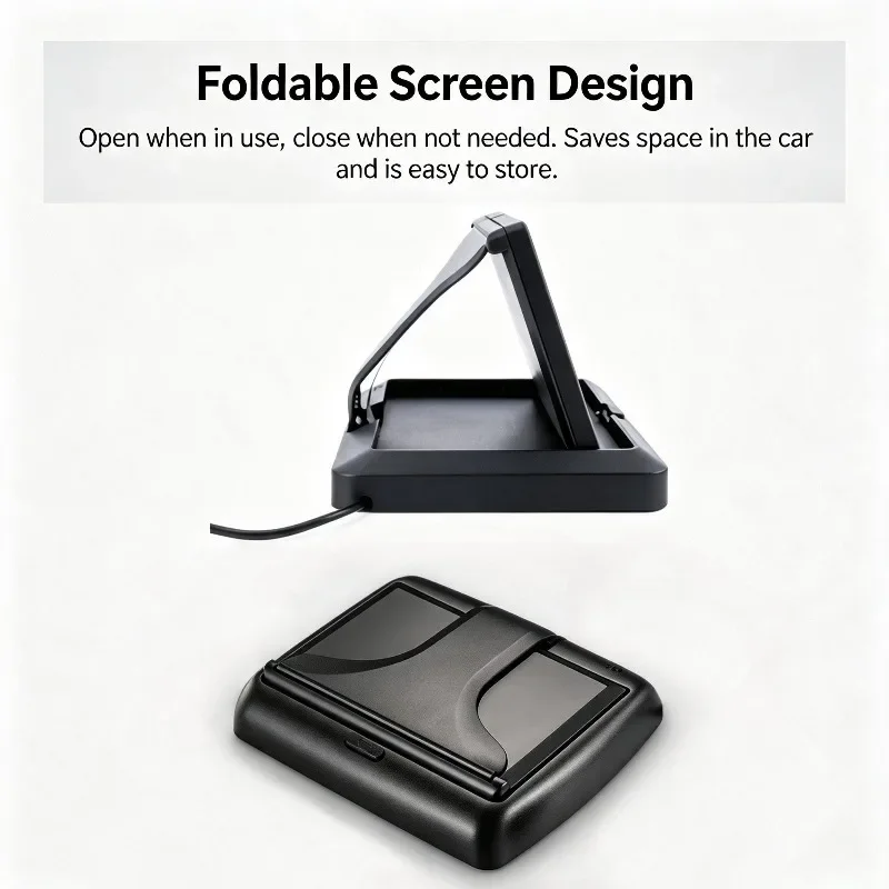 Portable Folding Car Monitor 4.3 Inch LCD Display For Reverse Camera Parking System Video Screen view 4