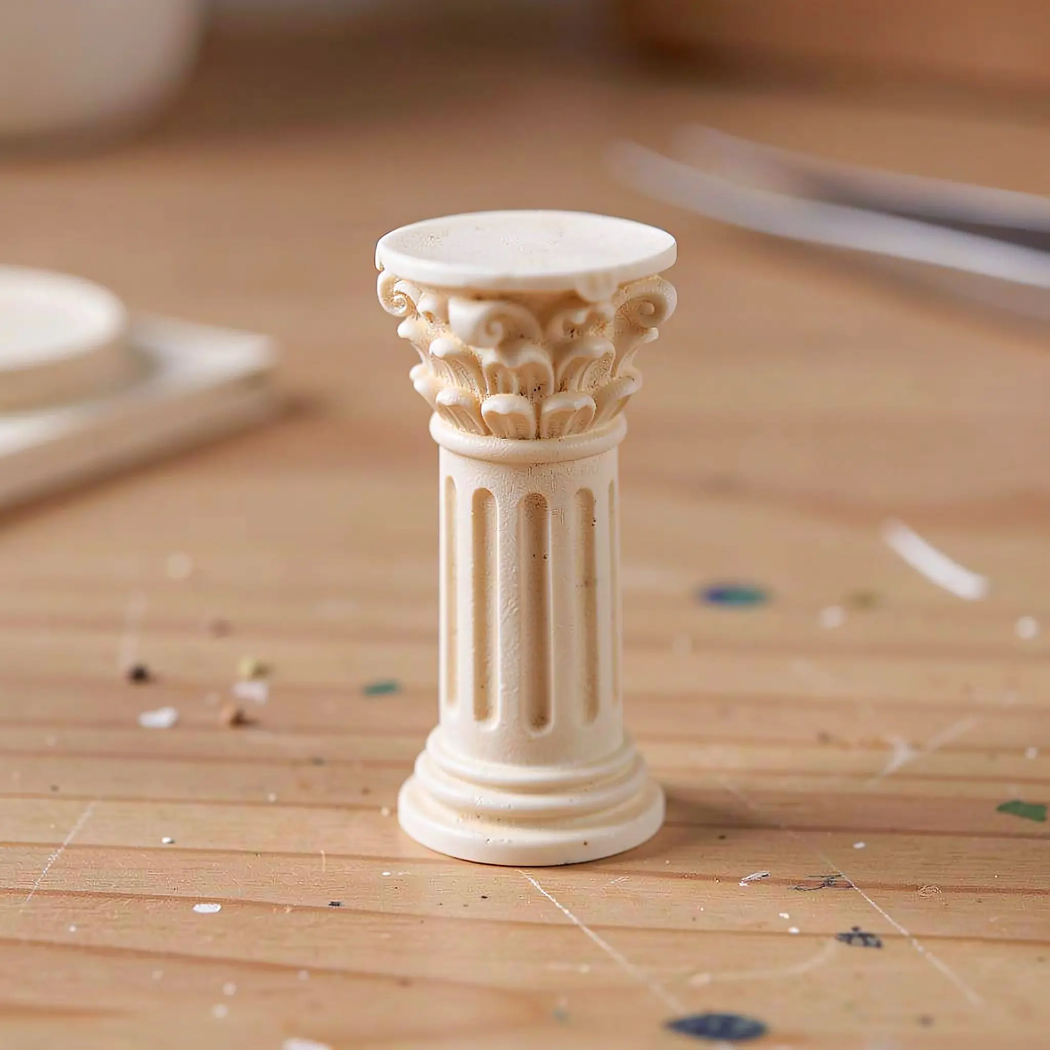 40Pcs Mini Resin Roman Columns 4 Sizes Greek Pillar Statue Miniature Ancient Temple Display Stand Classical Antique Pillar