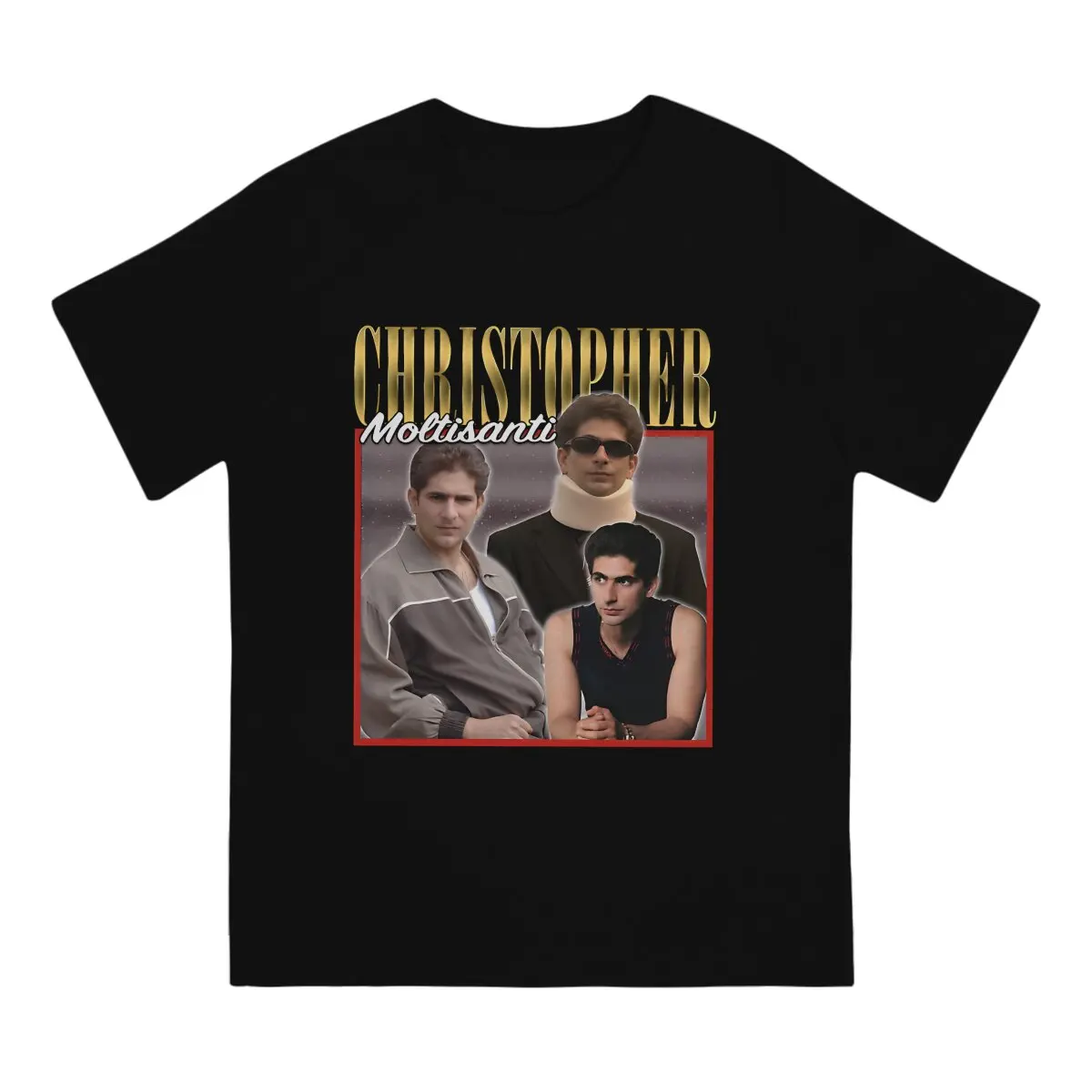 Funny Christopher Moltisanti Homage T-Shirts Men Round Collar Pure Cotton T Shirts Tony Soprano Short Sleeve Tee Shirt Summer