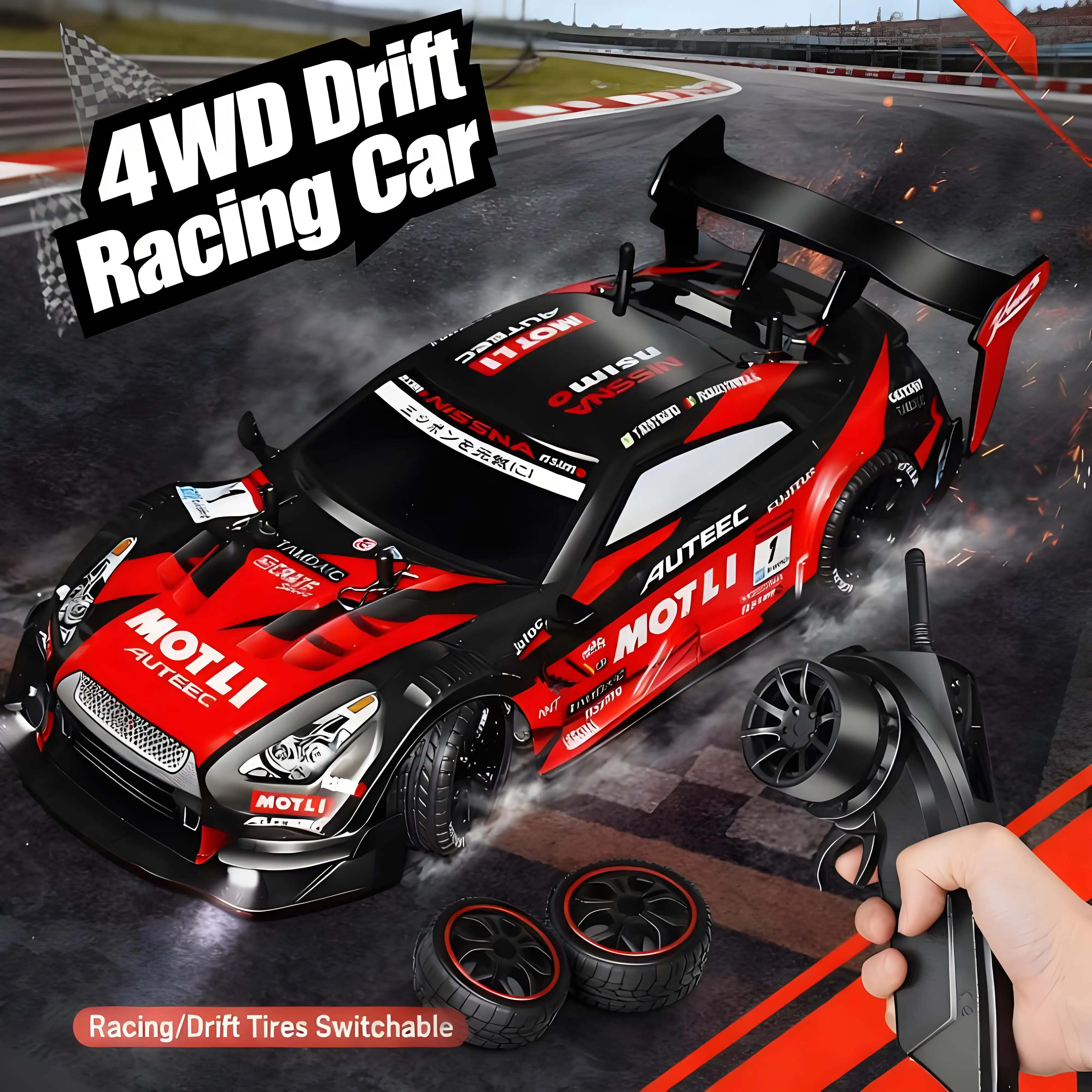 

Радиоуправляемая машина 1:14 GTR 2,4G с дистанционным управлением, электрическая перезаряжаемая 40 км/ч, гоночный дрифт, 4WD, сменная шина, граффити, игрушка для мальчика, подарок