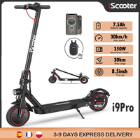 iScooter i9pro Electric Scooter 350W 7.5Ah 8.5 Inch Honeycomb Tire Electric eScooter Maximum Range 30KM/h Kick Scooter With App