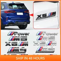 3D ABS Chrome Emblem Letters logo Car Trunk Badge Sticke for BMW M power Thunder Edition competition M1 M2 M3 M5 M7 X3M X5M X7M