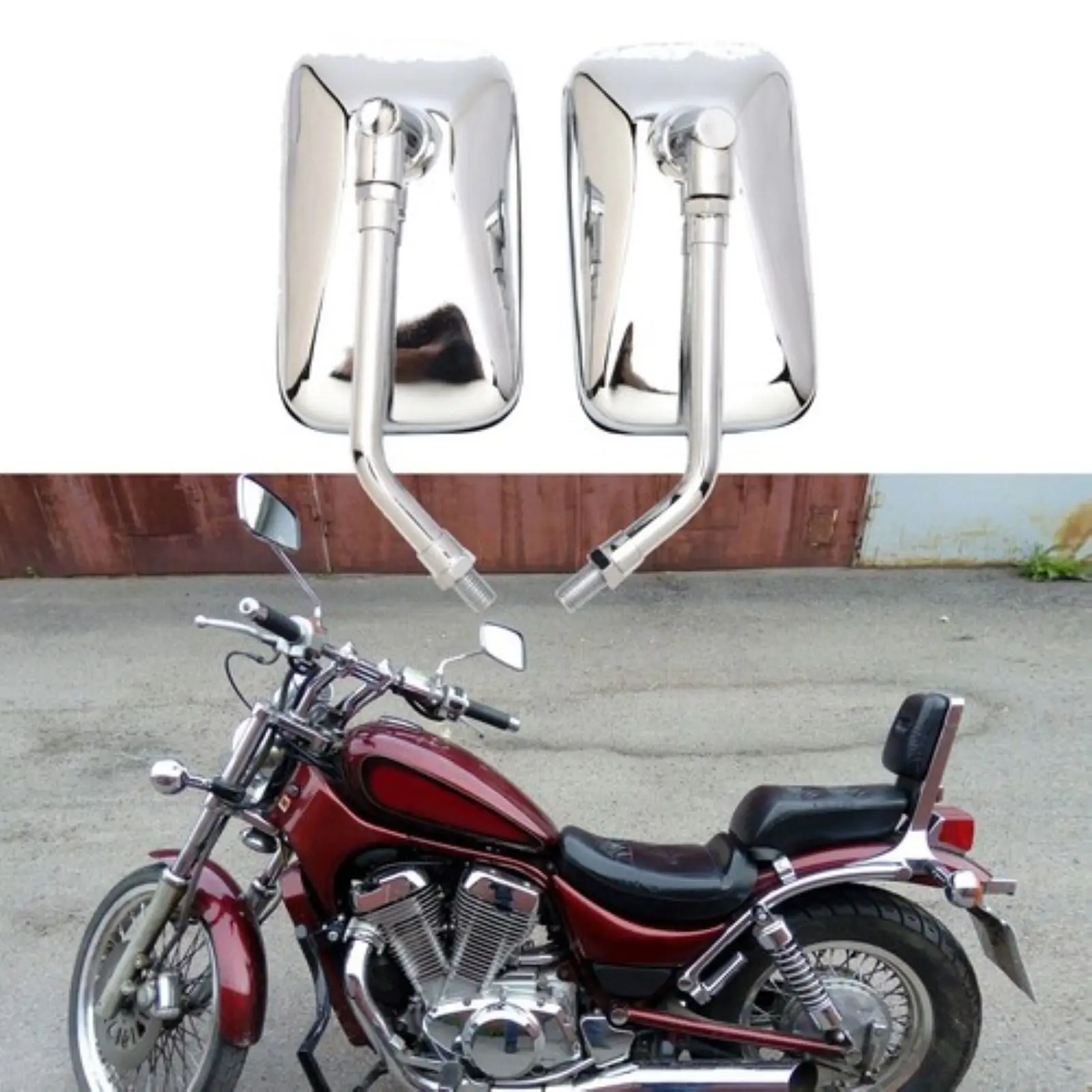 

Chrome Motorcycle Mirrors For Honda Shadow Spirit 750 1100 VTX1300 VTX1800 VLX