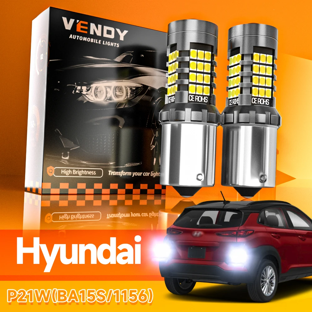 

2 шт. светодиодный фонарь заднего хода P21W BA15S 1156 Canbus для Hyundai Kona Santa Fe Tiburon Sonata Elantra Accent