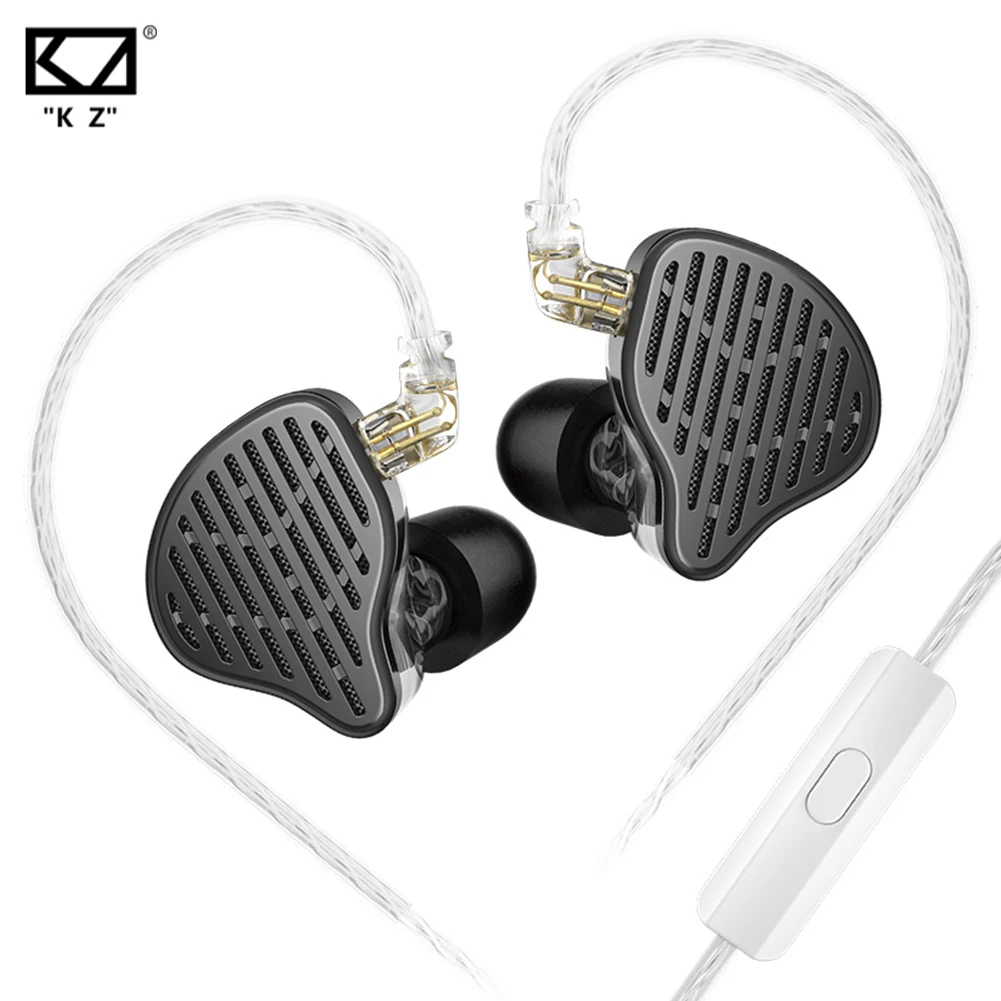 KZ PR2 In-Ear Earphones Planar Driver HIFI Headphones Noise Cancelling Monitor Earbuds 3.5mm Plug Without/With Mic