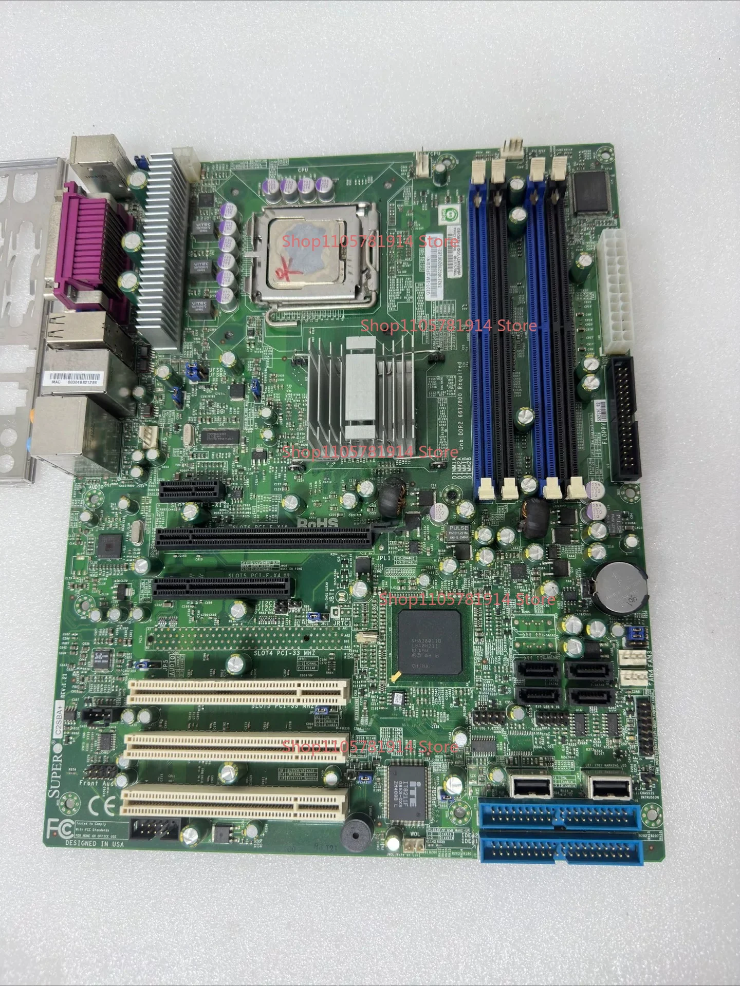 For SUPER C2SBA + REV: 1.21 Server Main Board, Support DDR2 Memory, Complete Interface