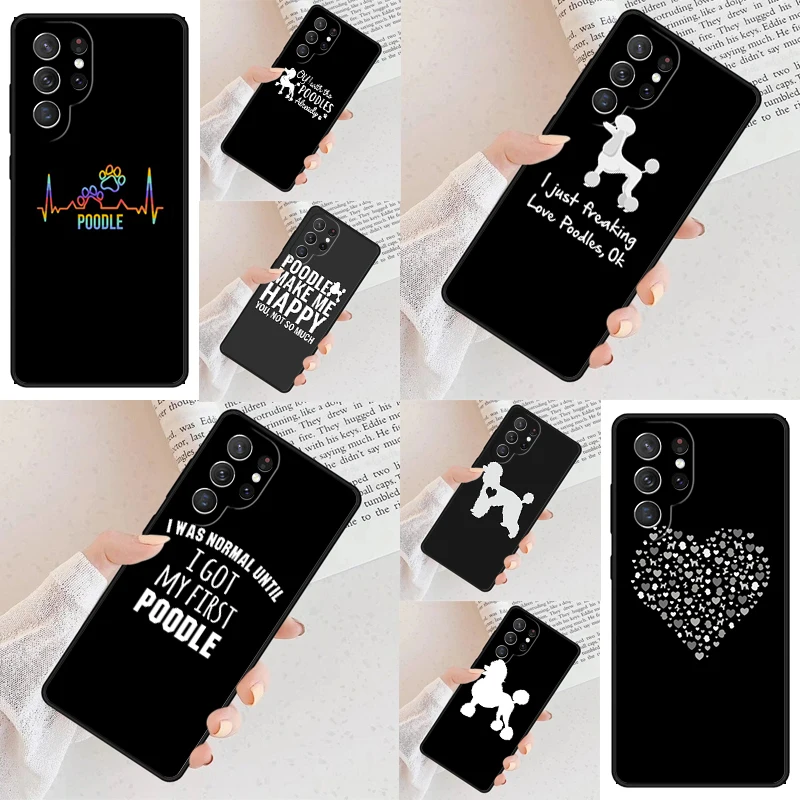 Funny Poodle Dog Lovers Cell Phone Case for Samsung Galaxy S26 Ultra S25 S24 S23 S22 S21 S20 Note10 Cover