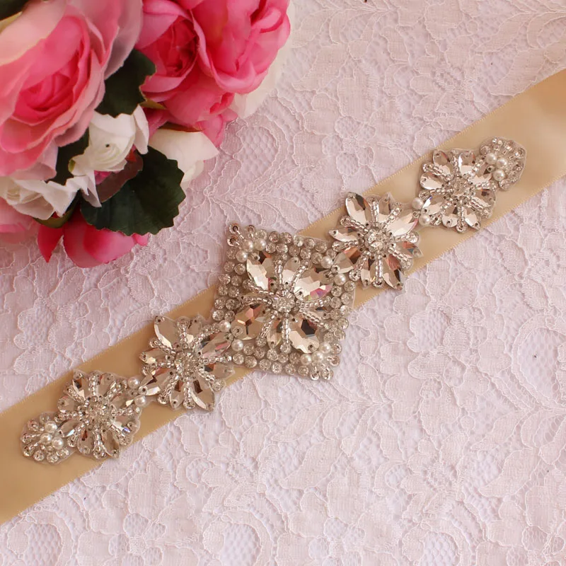 Cintura da sposa con strass Cintura per abito da sposa con diamanti con fascia da sposa in cristallo per accessori per abiti da sposa