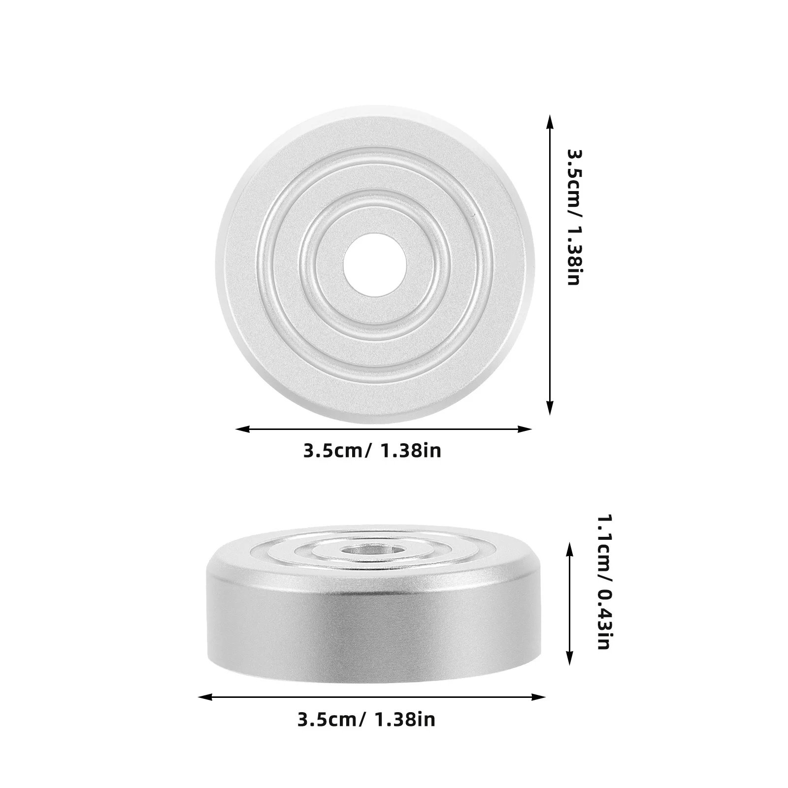 ビニールレコードアダプター アルミニウムウェイトスタビライザー ロープロファイルブロック 振動を軽減 使いやすいプロフェッショナルレコードスタビライザー