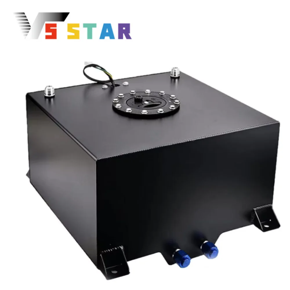 

Универсальный топливный бак для бензобака, алюминиевый бак + датчик уровня, комплект топливопровода, 15 галлонов, 60 л для горячего стержня, черный, серебристый OC-1018