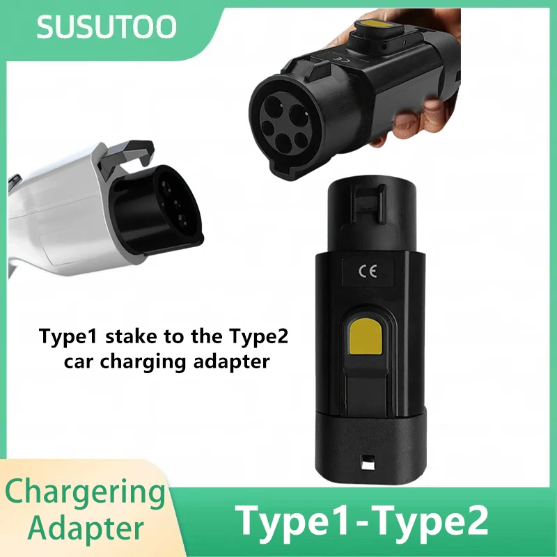 

EV Charger Adapter 32A 7.2KW SAE J1772 Socket Type 1 to Type 2 Converter for Charging Type 2 Electric Vehicles