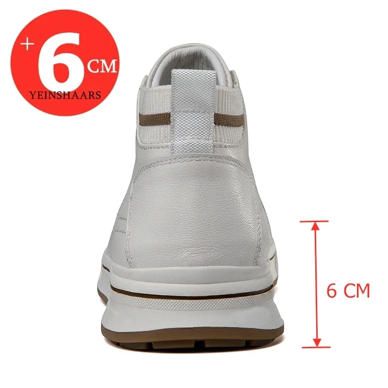 New lift sneakers men boots casual elevator shoes height increase insoles 6cm man tall shoes leisure fashion Sports