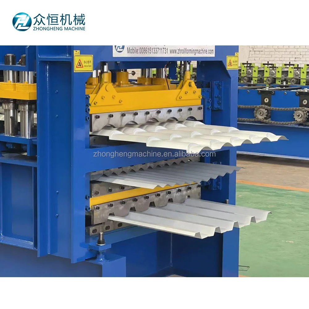 High Speed Multi Profile PLCntrolled Portable Industrial Steel Triple Layer Tile Making Roll Forming Gear Bearing Motor Roof