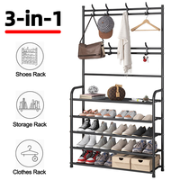 Clothes Hat Hangers Shoe Rack Multi-ayer Shoe Rack Simple Floor Shoes and Hat Racks Load-bearing Living Room Organizer Shelf