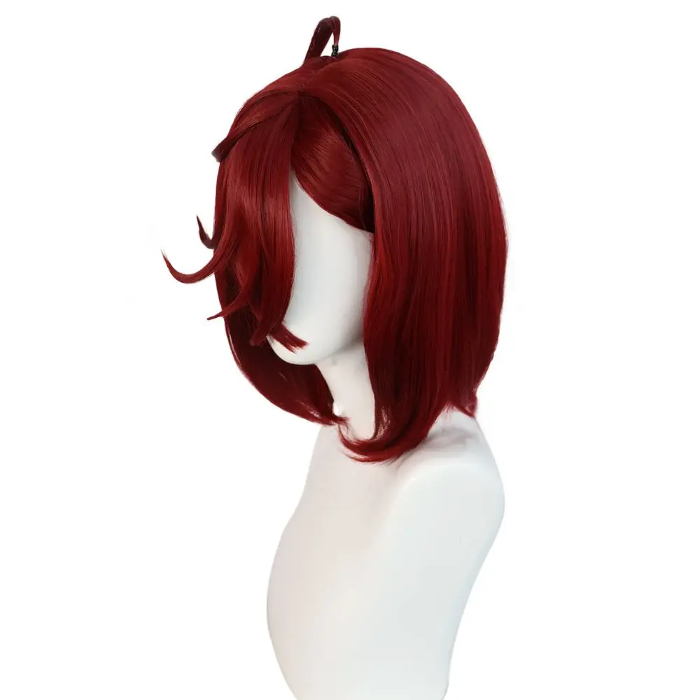 Momo Ayase Parrucca Cosplay Anime Dandadan Capelli corti marroni per donne Ragazze Orecchini per capelli in fibra resistente al calore Accessori di Halloween