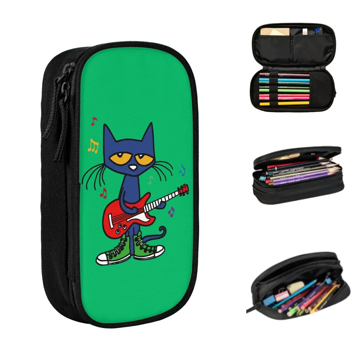 بيت القط الغناء 3 مقلمة سعة كبيرة أكياس القلم صندوق القلم قلم رصاص الحقيبة للبنين بنات طالب القرطاسية مكتب المدرسة