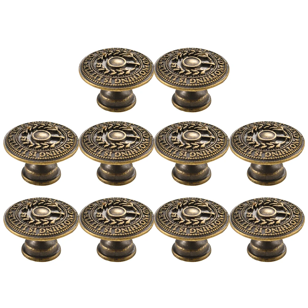 10 Pcs Pull Drawer Single Hole Door Handle Practical Knobs Closet Small Size Metal Alloy Cabinet for Cabinets