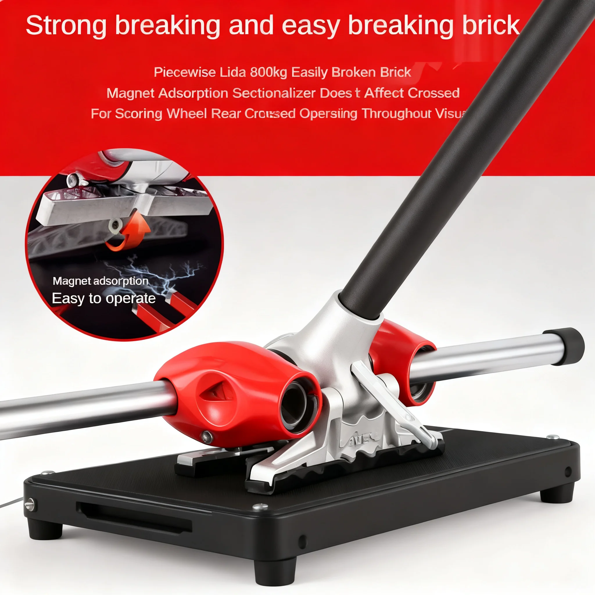 Manual Hand Push Tile Cutter, Glazed Ceramic Floor Tile Push Knife for Construction Decoration